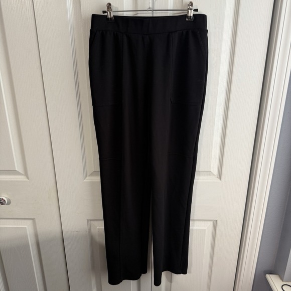 Versona Pants - Versona Black Pleated Pull On Pants Women's Size Medium Office Comfy Travel Boho